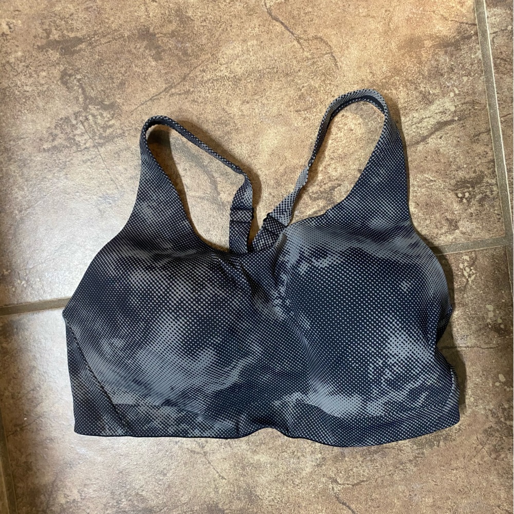 Athleta black and gray sports bra 34D